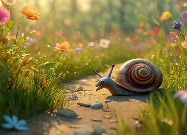 儿童故事蜗牛看花、蜗牛看花的故事