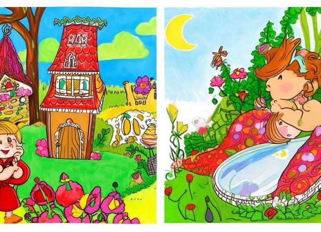 四幅童话故事简笔画四年级（童话故事简笔画四年级）