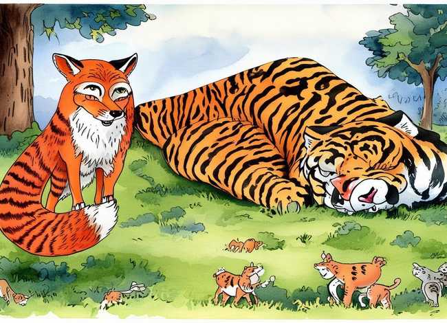 寓言故事狐假虎威手抄报怎么画、寓言故事狐假虎威手抄报怎么画好看