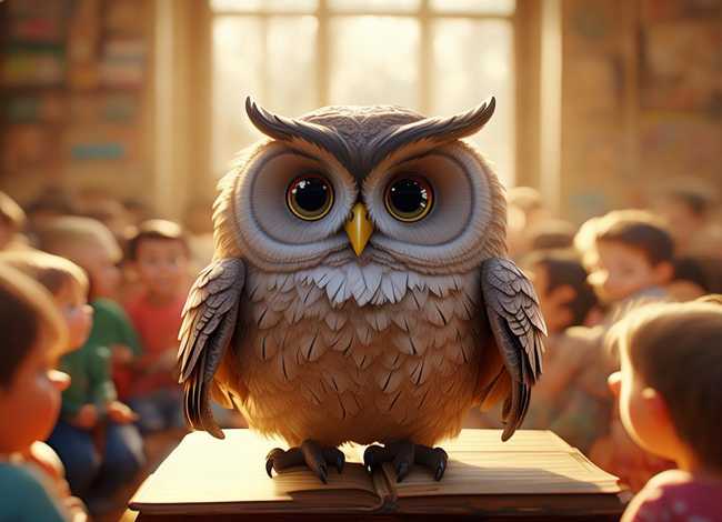 儿童故事猫头鹰老师（猫头鹰老师讲故事）