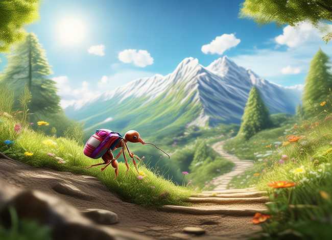 儿童故事小蚂蚁上学，小蚂蚁上山的故事
