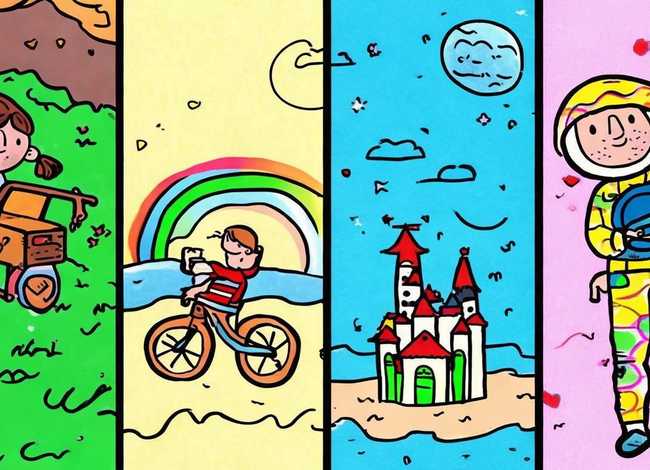 儿童小故事连环画4幅图片；小故事连环画4幅图片简笔画