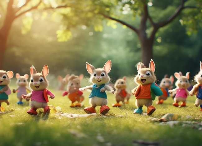 动物跳舞儿童故事 - 小动物跳舞的故事