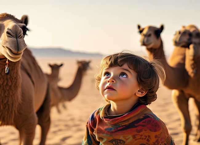 骆驼儿童图画（骆驼儿童图画大全）