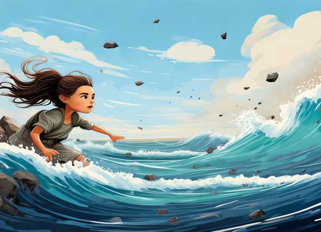 成语故事精卫填海儿童画图片；精卫填海的成语故事怎么讲