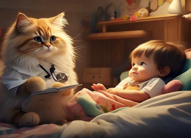 儿童睡前故事猫医生，猫猫故事 睡前故事