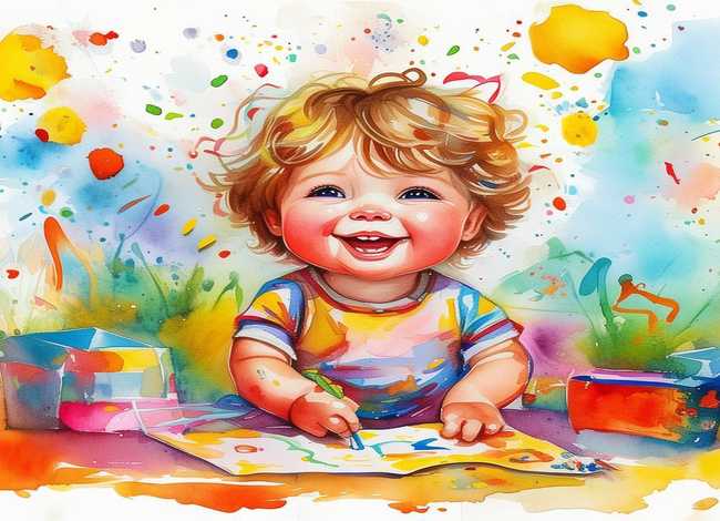 水粉画儿童 - 水粉画儿童简单
