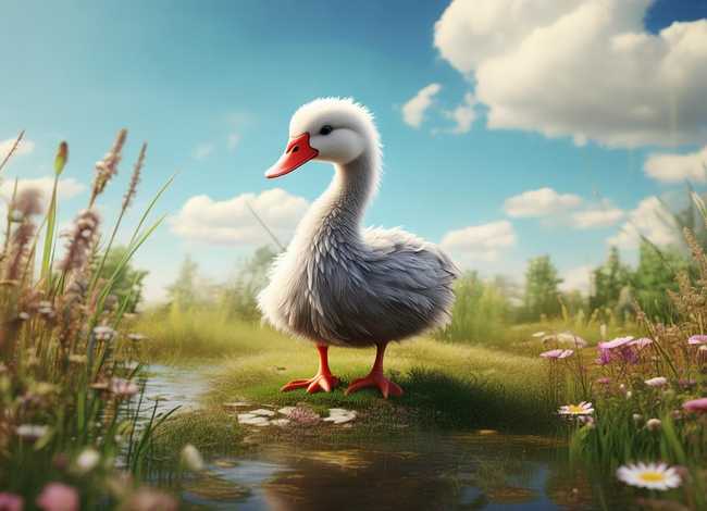 丑小鸭儿童故事插图（丑小鸭故事插图图片大全）