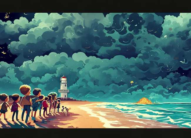 台风儿童故事、台风天的故事