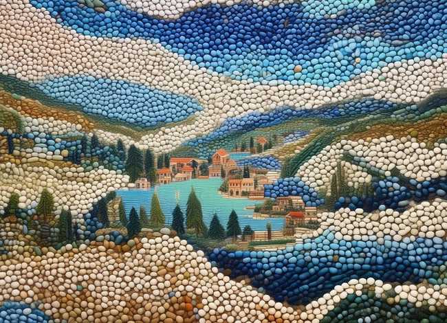 石头拼图画造型 - 石头拼图画造型图片