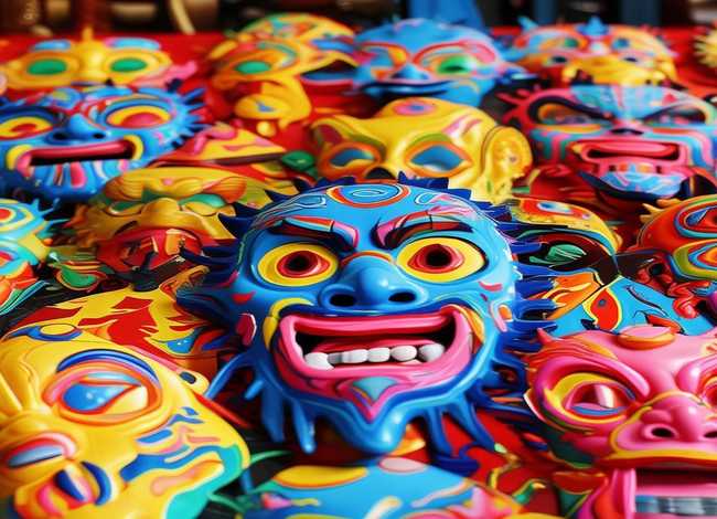 儿童画画脸谱；儿童画画脸谱图片大全