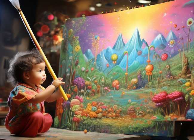 神笔马良儿童画；神笔马良儿童画图片大全