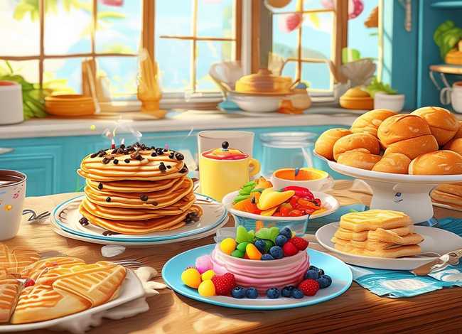 儿童故事美味的早餐，美味的早餐儿童画