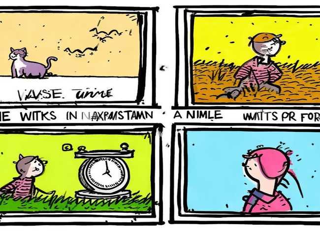 英语成语故事四格漫画手绘 - 英语成语故事四格漫画手绘图片