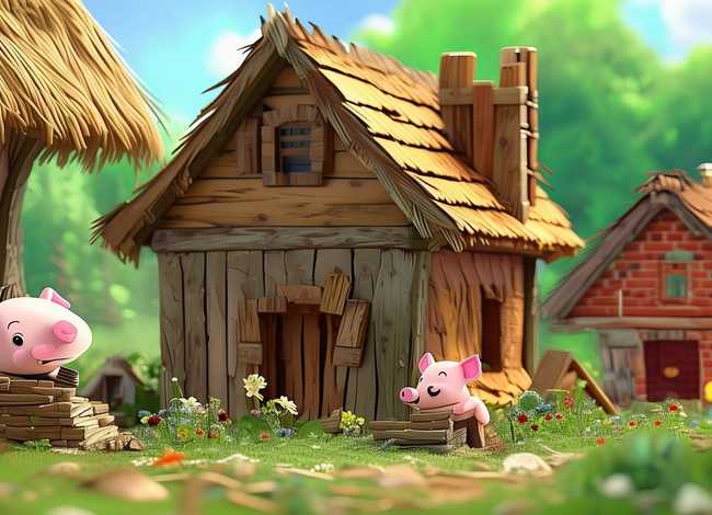 儿童三只小猪的故事表演 - 幼儿三只小猪故事表演视频大全