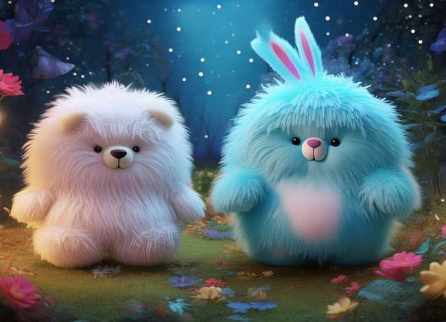 毛毛和青青的儿童故事 - 毛毛和绒绒的故事