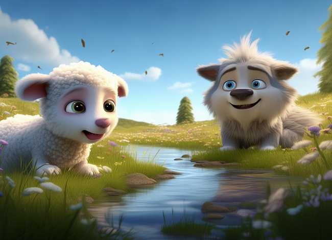 儿童故事3-6岁狼和小羊，3至6岁睡前故事狼和小羊