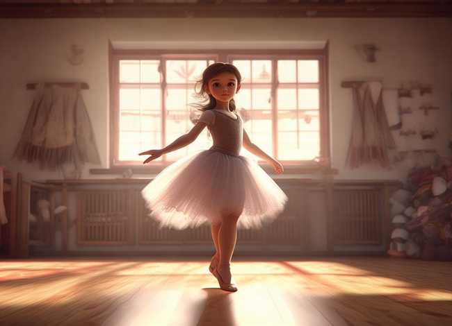 小姑娘练舞蹈的儿童故事、小世舞蹈训练的故事