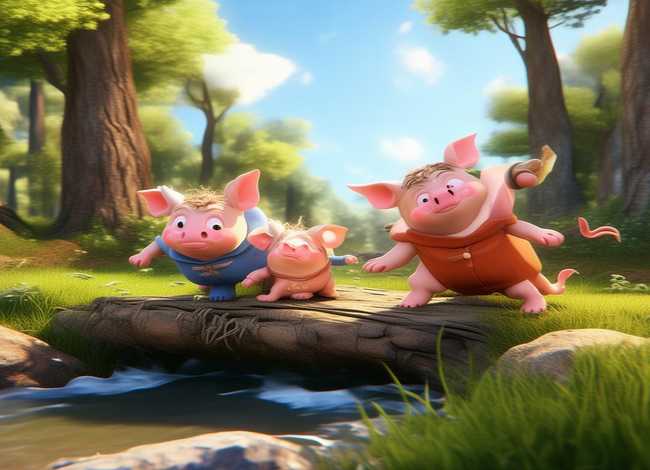 儿童故事小猪兄弟、绘本故事小猪三兄弟
