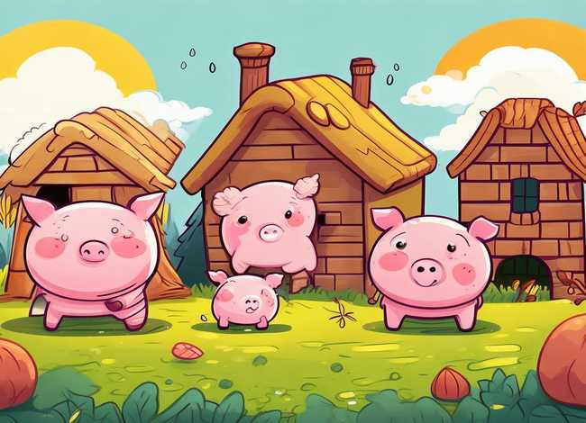 儿童故事三只小猪3-6岁、小儿故事视频三只小猪