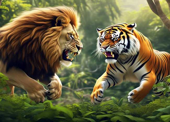 儿童故事老虎和狮子打架，狮子和老虎打架的故事