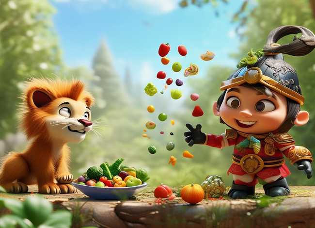 儿童故事挑食的小狮子；儿童故事挑食的小哪吒