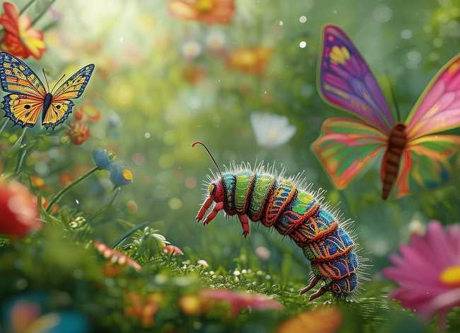 毛毛虫的儿童故事50个字；关于毛毛虫的故事50字