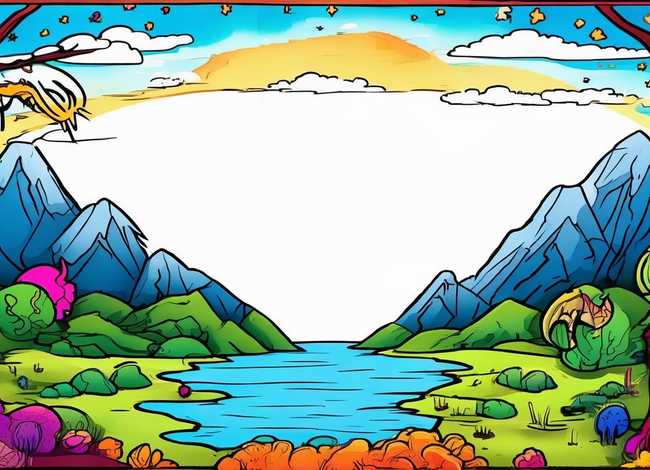 神话故事儿童画手抄报 神话故事手抄报简笔画 模板