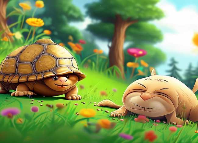 儿童龟兔赛跑故事完整版；少儿故事龟兔赛跑