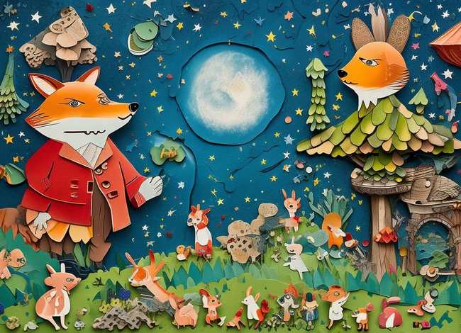 儿童寓言故事立体画 寓言故事立体剪贴画