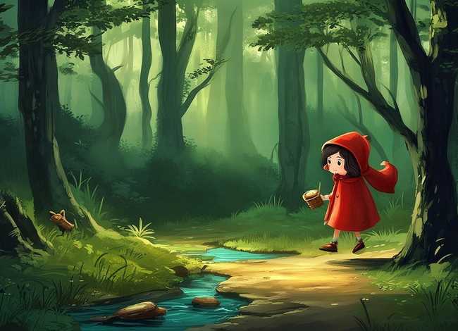 小红帽的故事完整版儿童英文版、小红帽的故事英文版简单一点