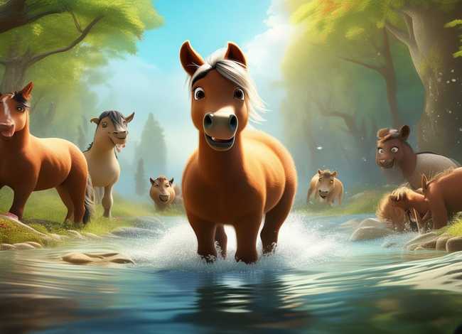 儿童故事小马过河的故事视频 - 亲子故事小马过河的故事视频
