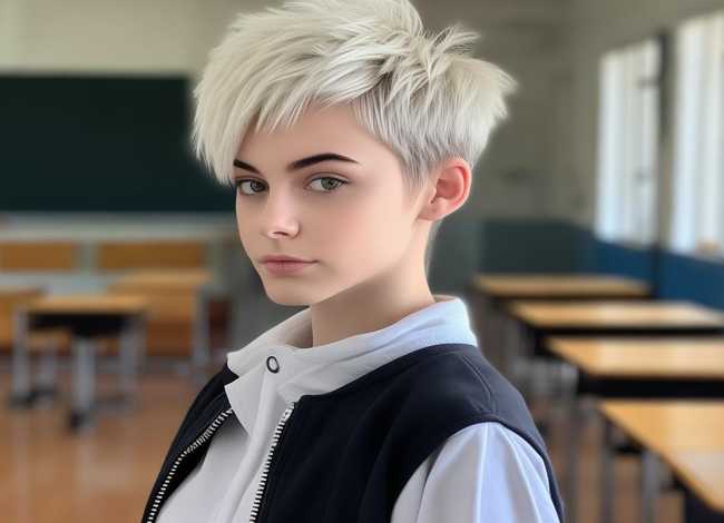 女孩头发发型学生，女孩学生头发型图片孩超短发发型图片