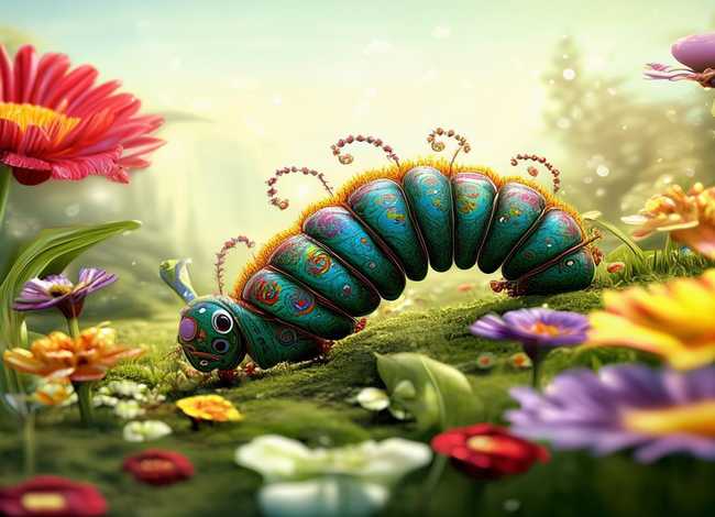 儿童故事毛毛虫绘本 - 幼儿绘本故事毛毛虫