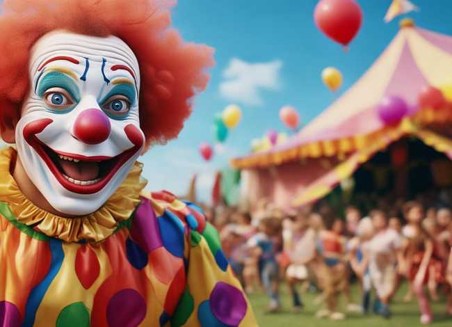 快乐的小丑的儿童故事，快乐的小丑儿童画