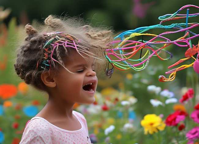 编麻花辫儿歌；麻花辫编成串儿歌