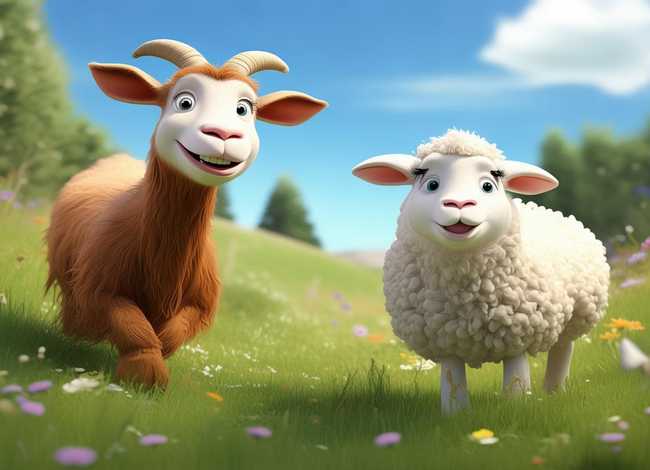 儿童故事山羊和绵羊（山羊和绵羊的故事视频）