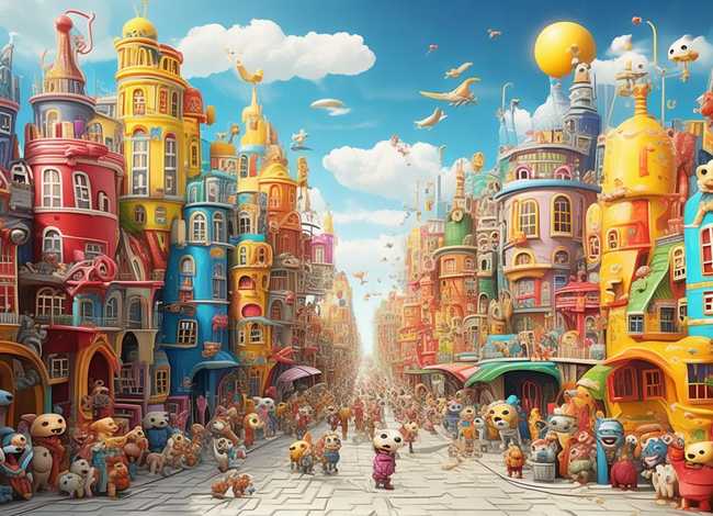 城市主题儿童画 城市主题的画