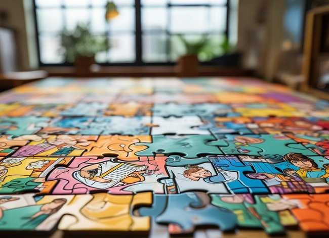 学习故事拼图、故事小拼图