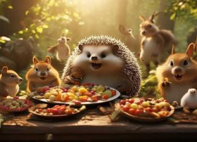 小刺猬请客儿童故事 - 小刺猬请客的故事