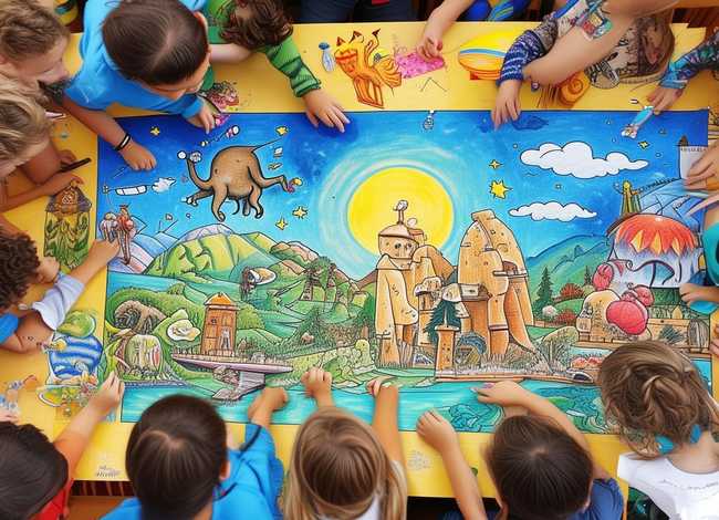 神话故事小学生绘画（神话故事小学生手抄报绘画）