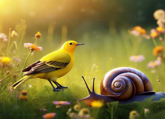 儿童故事蜗牛与黄鹂鸟（蜗牛与黄鹂鸟故事简短）
