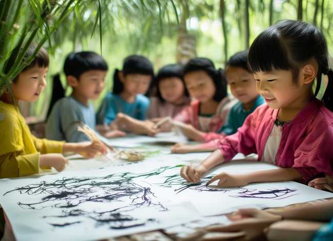 儿童水墨画故事；幼儿园水墨画课程故事