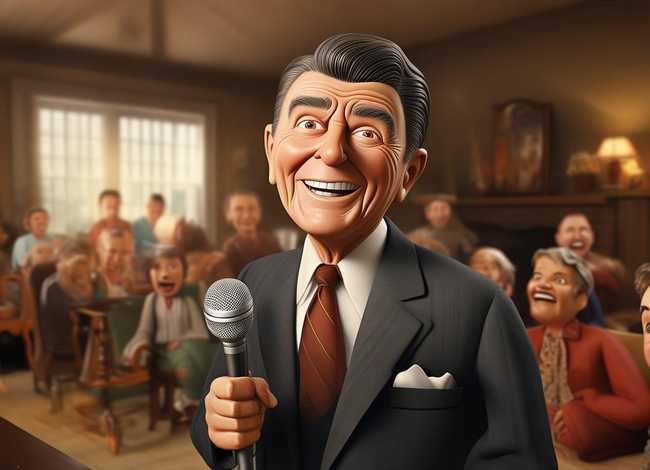 里根幽默故事视频；里根的幽默