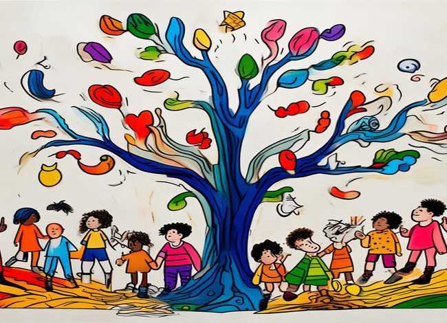 幼儿园里故事多主题儿童画 - 幼儿园里故事多主题画简笔画