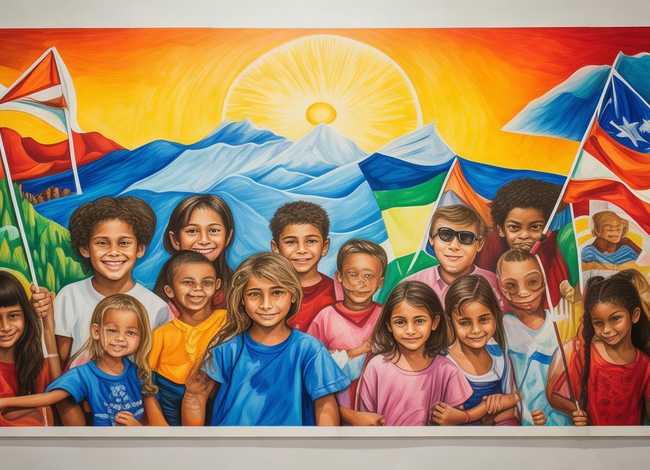 六一儿童关于歌颂祖国的画又简单又好看，歌颂祖国的儿童画一等奖