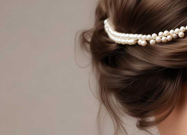 珍珠发带编发教程，珍珠发带编发教程图解