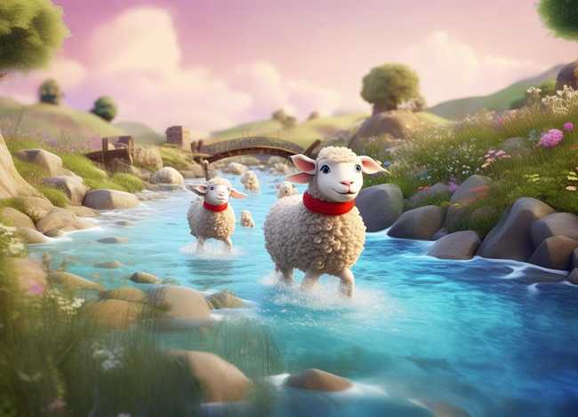 儿童故事小羊过河 - 幼儿故事小羊过河