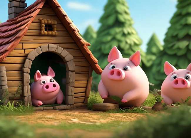儿童故事三只小猪动画片 - 少儿故事三只小猪