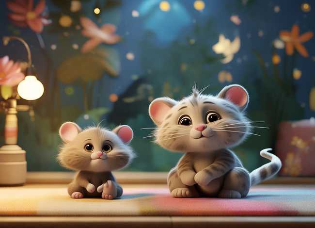 儿童睡前故事猫和老鼠、幼儿睡前故事,猫和老鼠做朋友